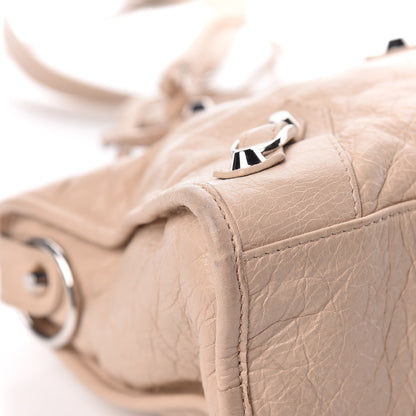 Balenciaga Agneau Classic Silver Hardware S City Logo Strap Light Beige Black 8 of 14