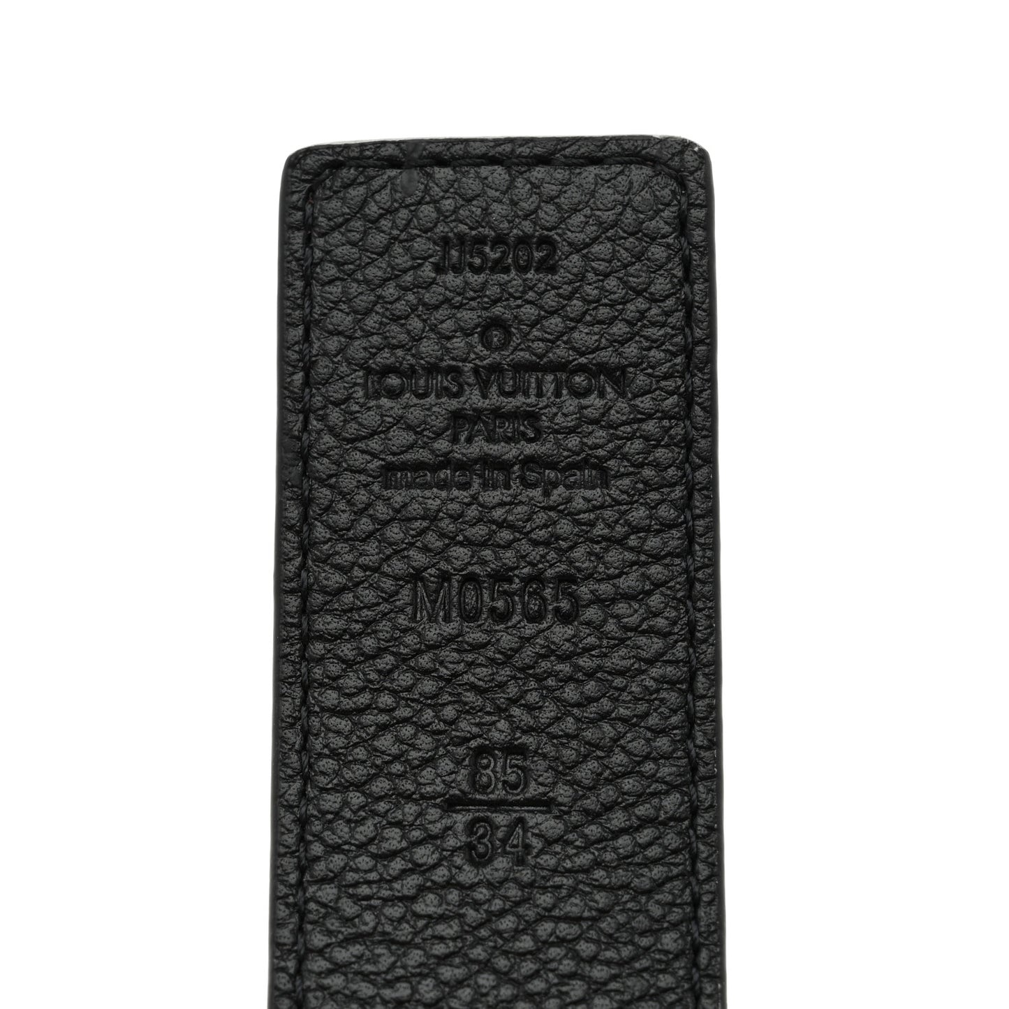 Calfskin Monogram 30mm LV Initiales Reversible Belt 85 34 Black