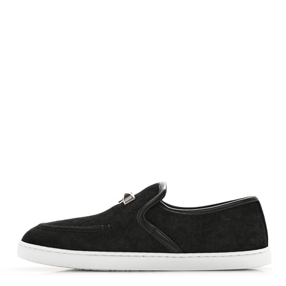 Hermes Suede Goatskin Nappa Jour Loafers 35 Black 1 of 9
