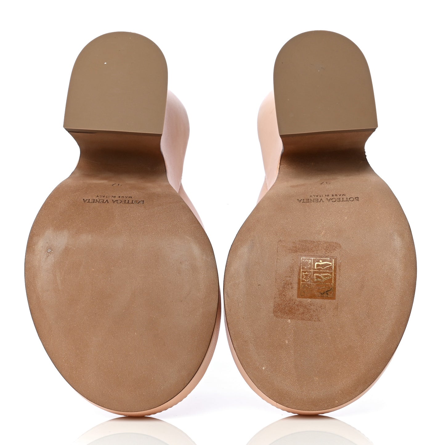Nappa Slide Platform 115 Wedge Sandals 37 Macaroon