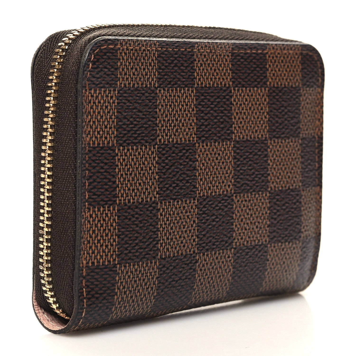 Louis Vuitton Damier Ebene Zippy Coin Purse Rose Ballerine 3 of 10