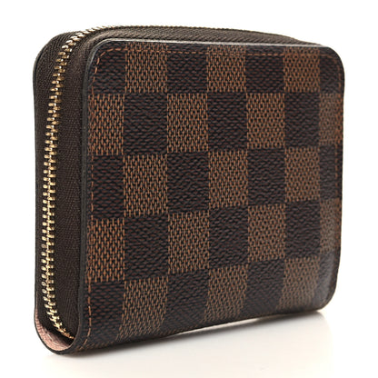 Louis Vuitton Damier Ebene Zippy Coin Purse Rose Ballerine 3 of 10