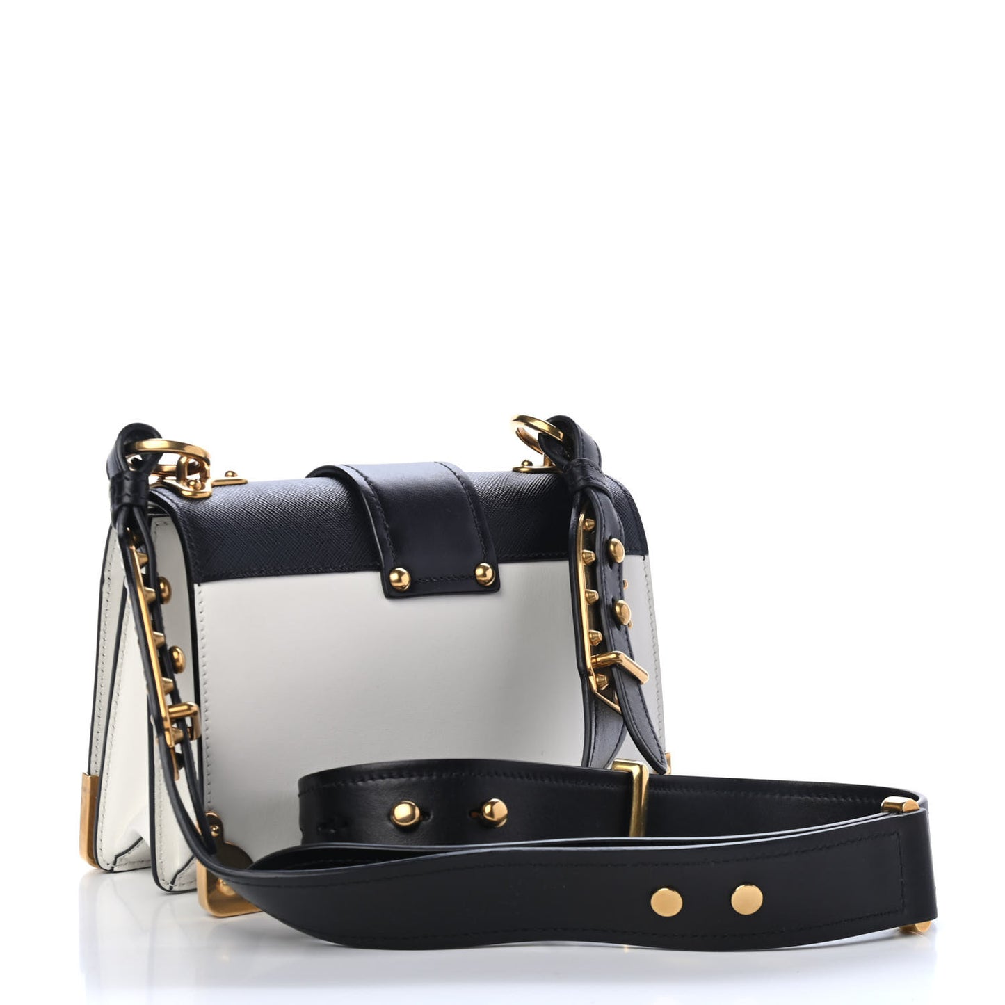 City Calf Saffiano Cahier Bag Talco Black