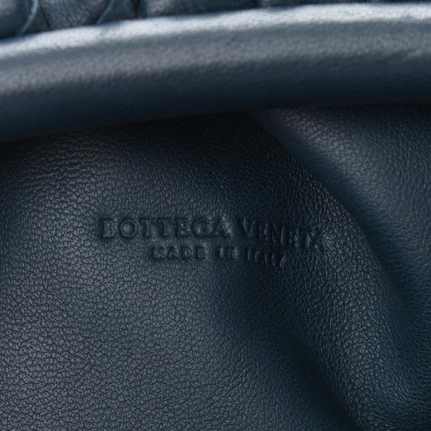 Nappa Intrecciato The Mini Pouch Deep Blue