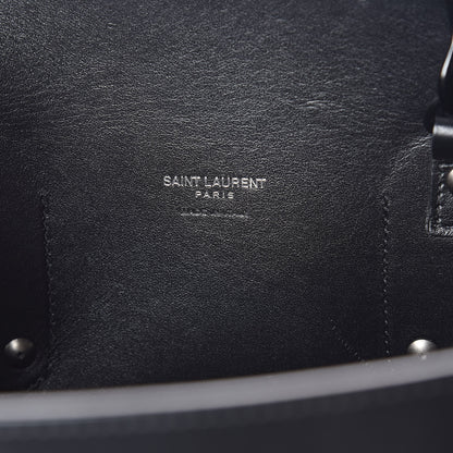 Saint Laurent Calfskin Crocodile Embossed Large Sac De Jour Carryall Black 6 of 10