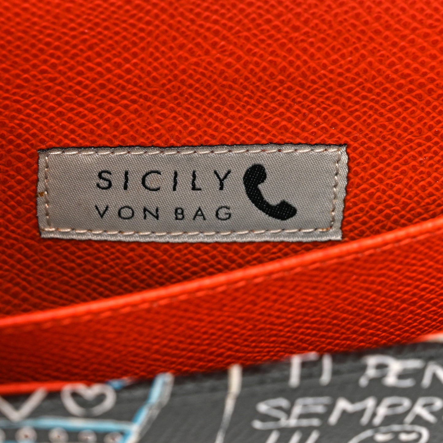 Dauphine Graffiti Print Mini Sicily Von Satchel Black Multicolor