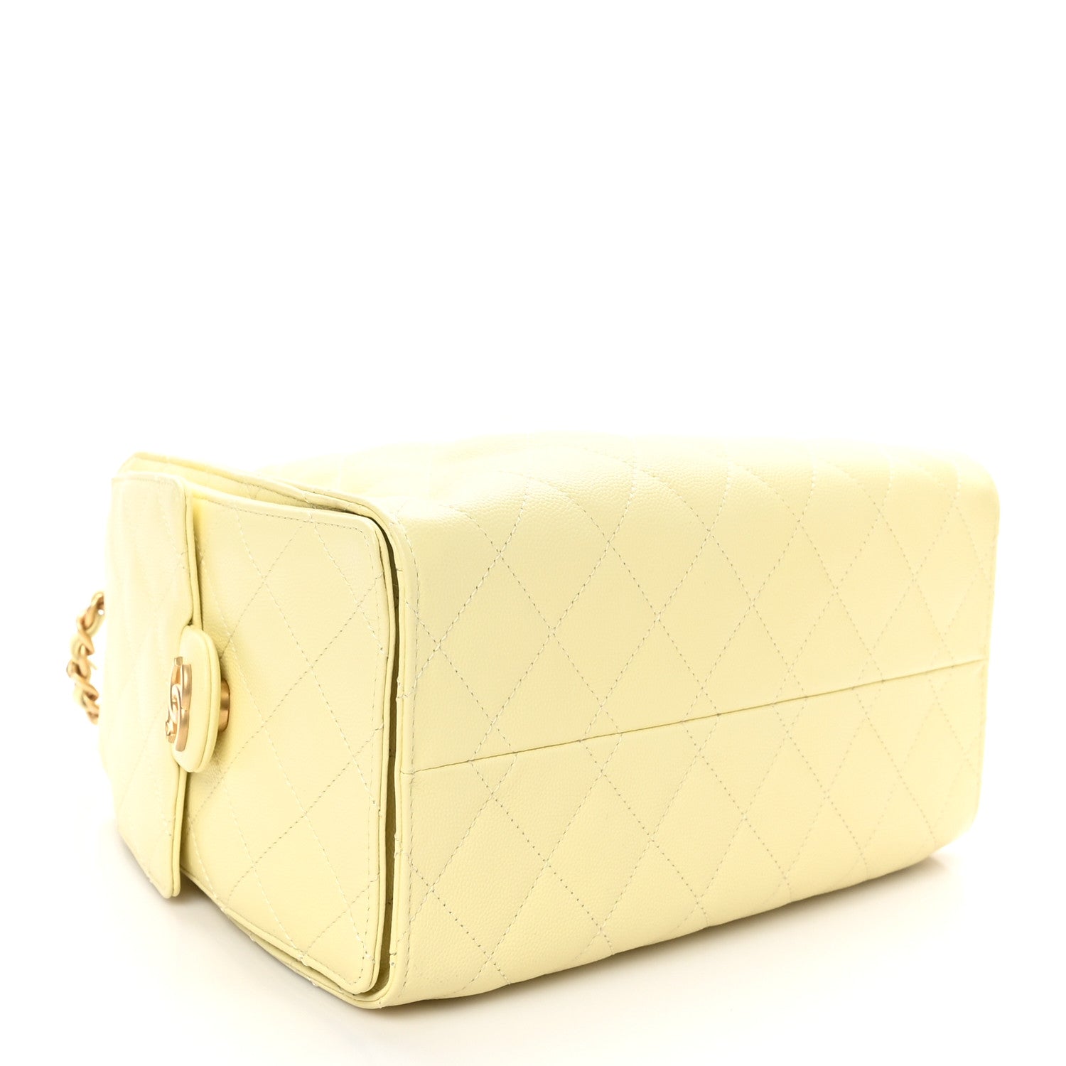 Chanel Caviar Quilted Small Chanel 25 Handbag Light Yellow 4 of 10