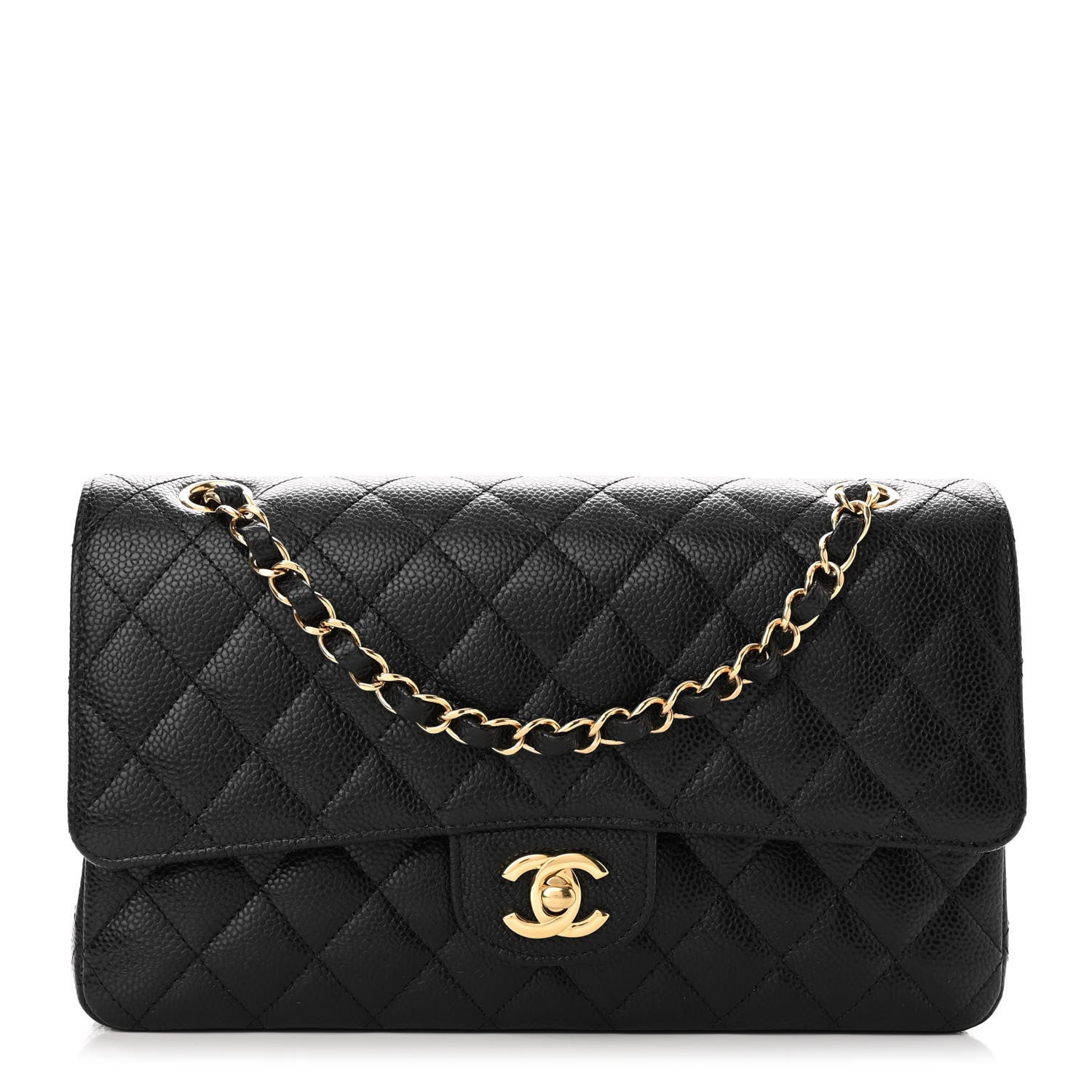 Chanel Caviar Quilted Medium Double Flap Black 1 of 12