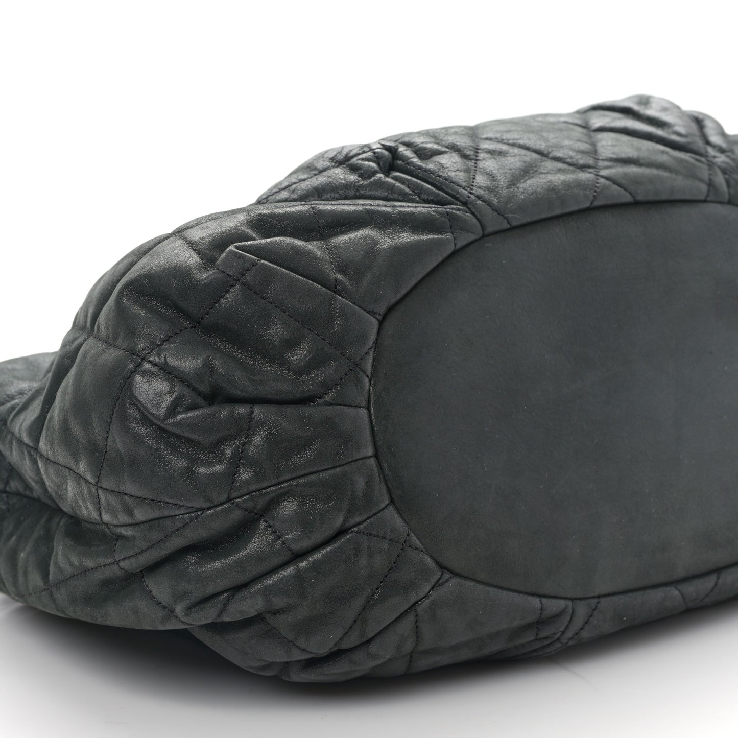 Iridescent Calfskin Quilted Large In The Mix Tote Black