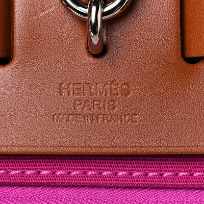Hermes Toile Officier Vache Hunter Verso Herbag Zip PM 31 Dune Magnolia Fauve 6 of 10