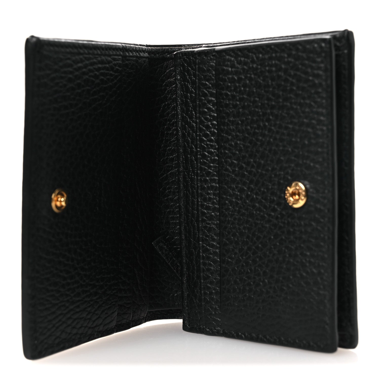 Gucci Dollar Calfskin GG Supreme Monogram GG Marmont Card Case Black Beige Ebony 5 of 8
