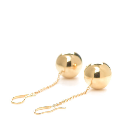 Tiffany 18K Yellow Gold 14mm HardWear Ball Hook Drop Earrings 3 of 5