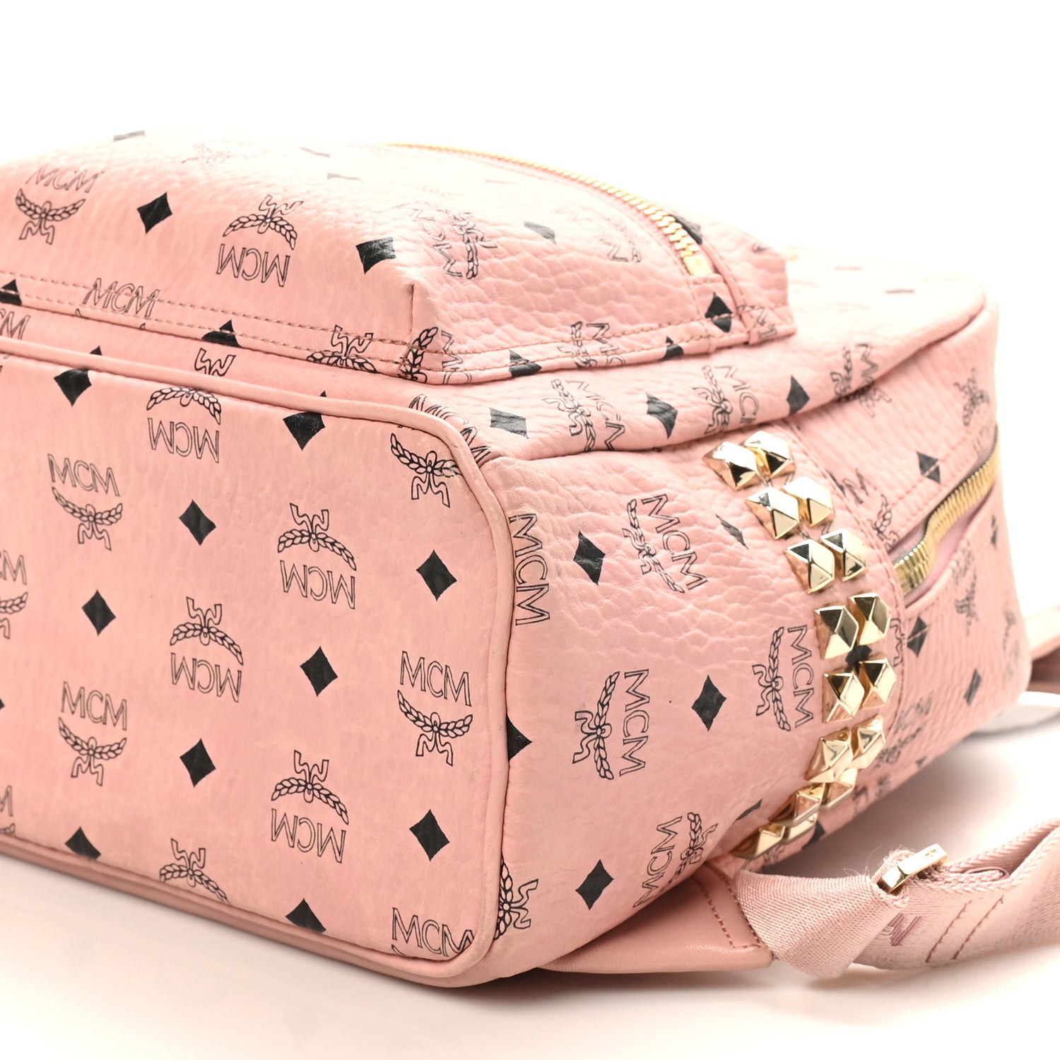 MCM Visetos Small Side Stud Stark Backpack Soft Pink 9 of 9