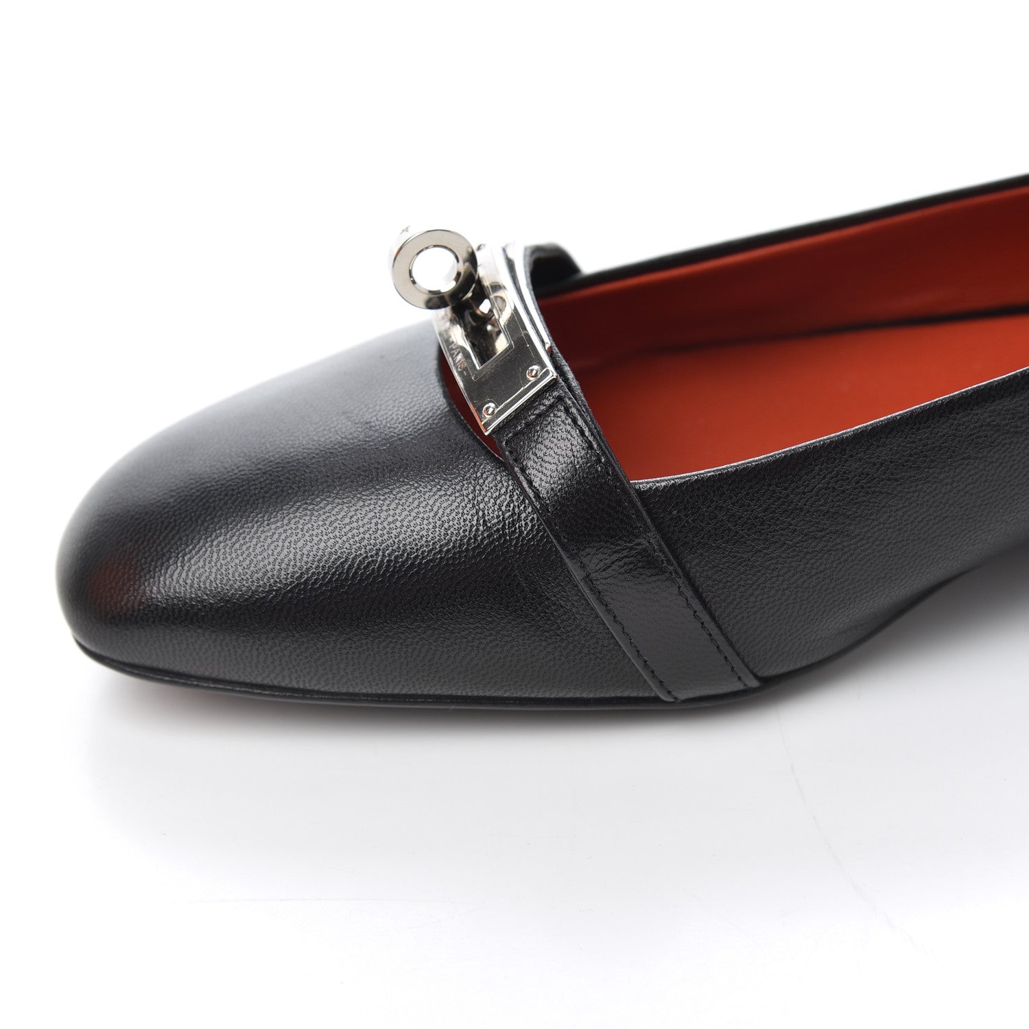 Hermes Goatskin Bilbao Ballerina Flats 36.5 Black 13 of 16