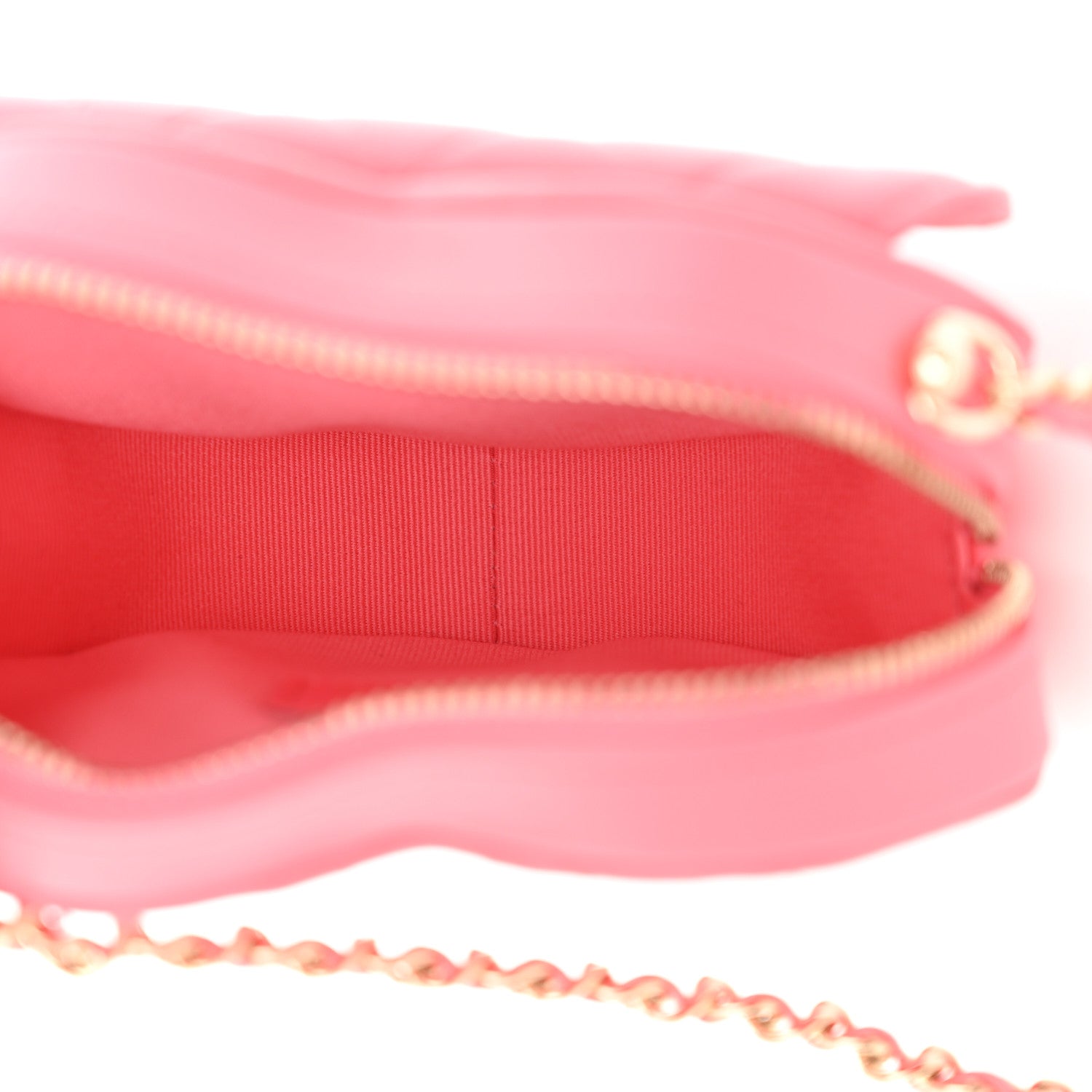 Chanel Lambskin Quilted CC In Love Heart Clutch With Chain Pink 5 of 11