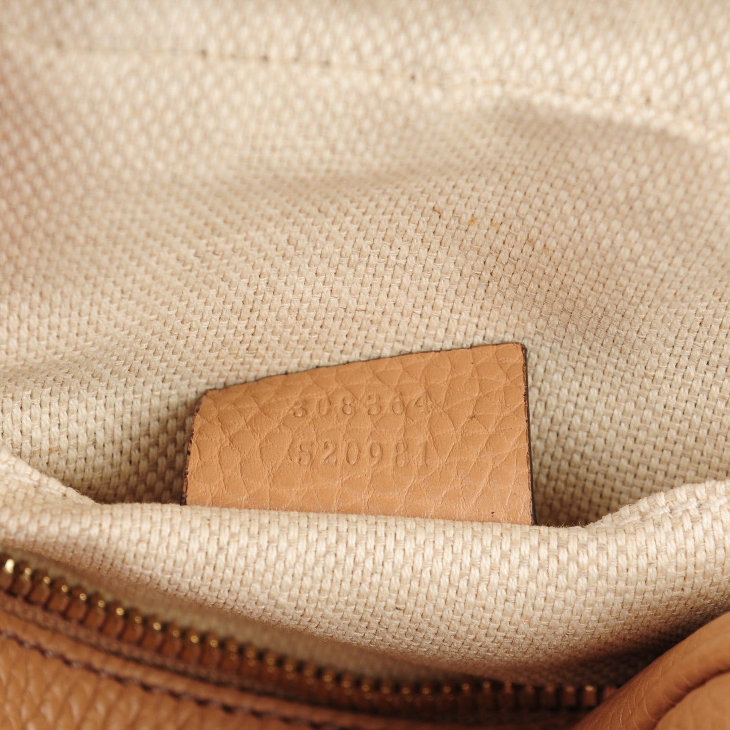 Pebbled Calfskin Small Soho Disco Bag Rose Beige