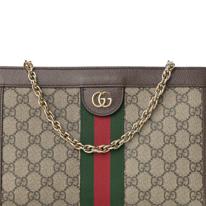 Gucci GG Supreme Monogram Web Small Ophidia Chain Shoulder Bag Brown 8 of 13