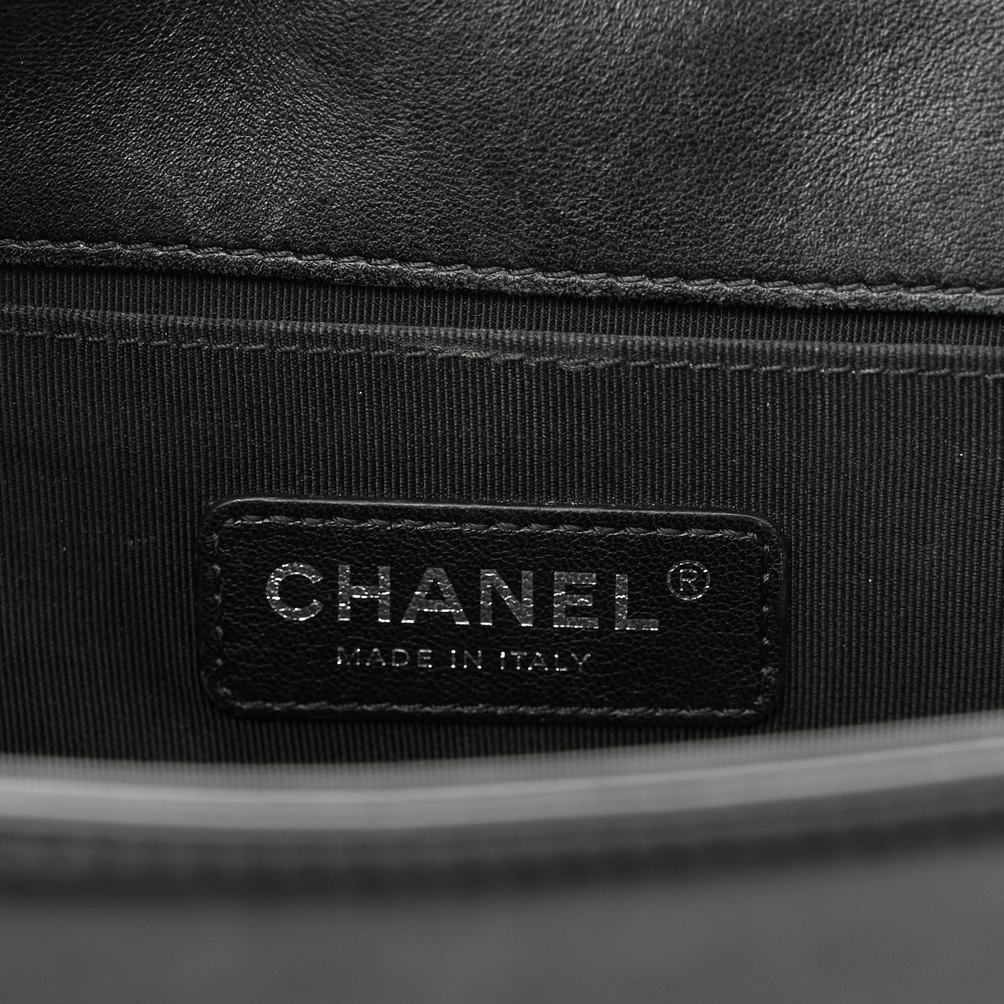 Lambskin Quilted Medium Boy Flap Black