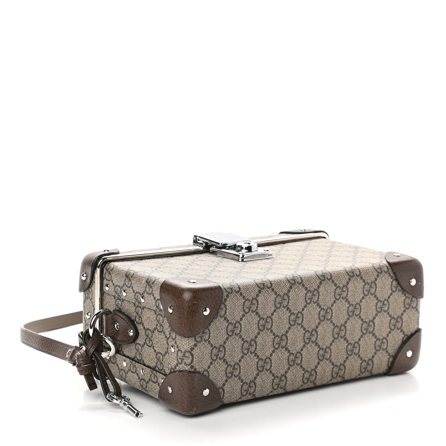 GG Supreme Monogram Globe-Trotter Beauty Case Brown