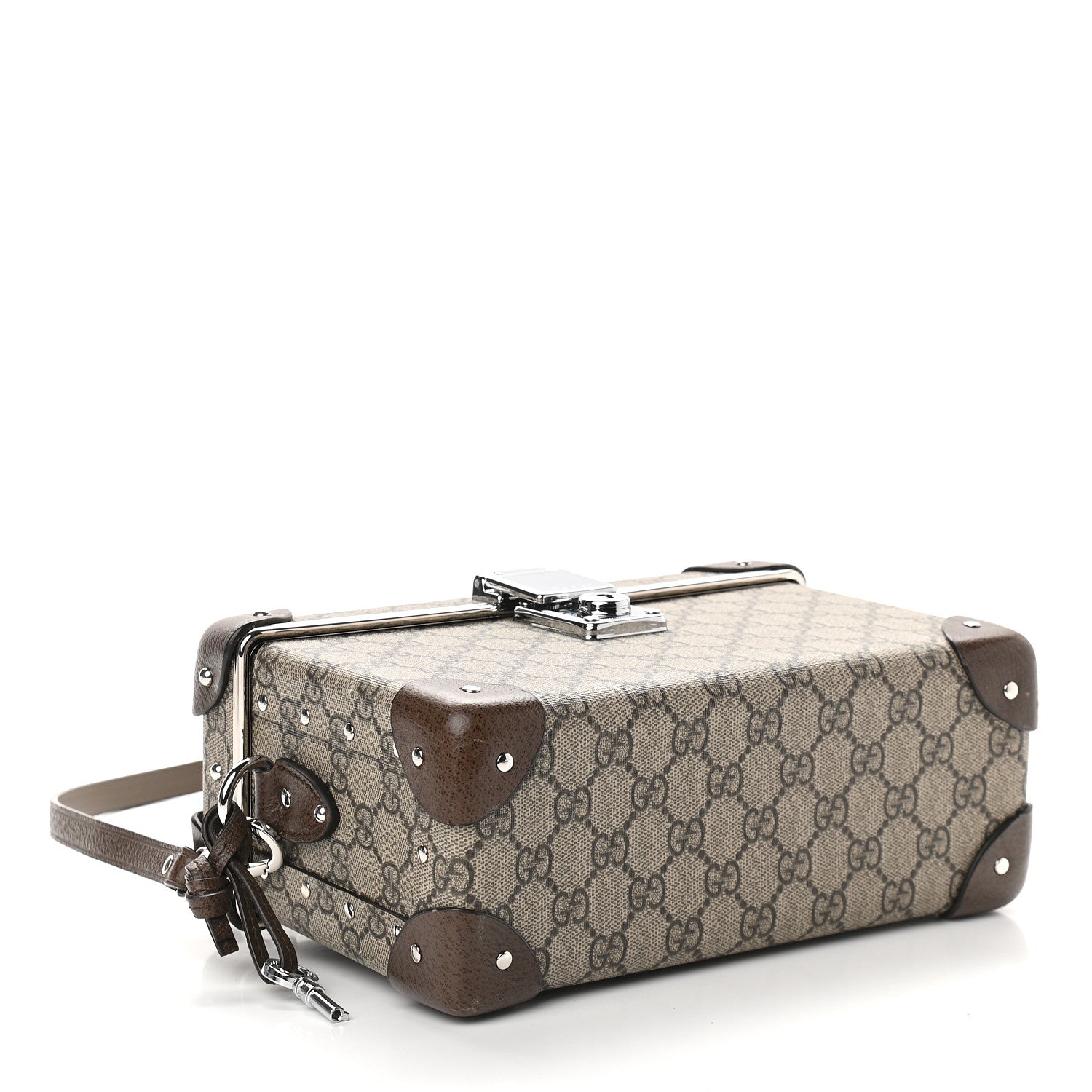 Gucci GG Supreme Monogram Globe-Trotter Beauty Case Brown 4 of 9