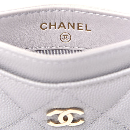 Chanel Caviar Quilted Card Holder Grey 6 of 8