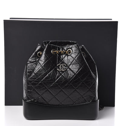Chanel Aged Calfskin Quilted Small Gabrielle Backpack Black 11 of 11