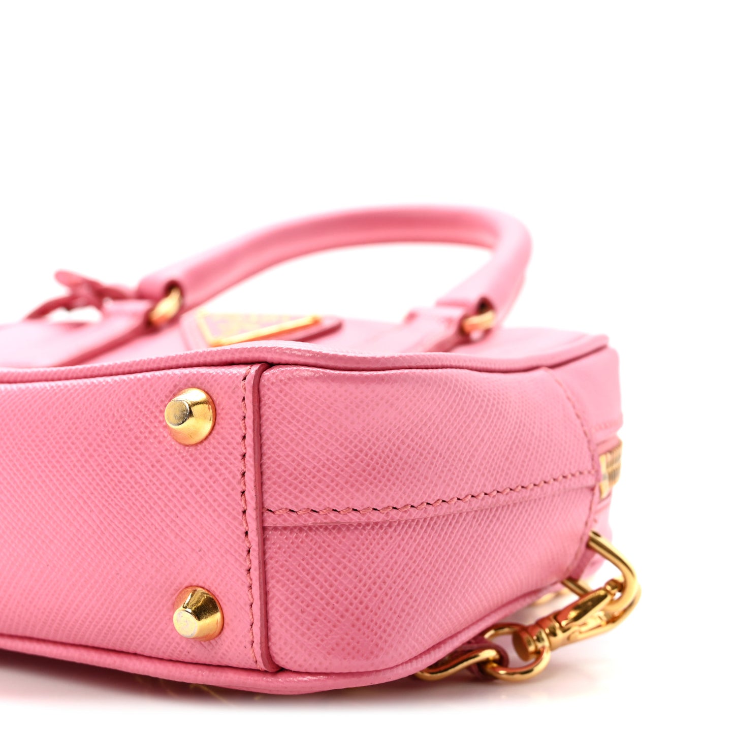 Saffiano Lux Mini Top Handle Crossbody Bag Geranio
