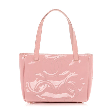 Chanel Patent CC Logo Tote Pink 1 of 9