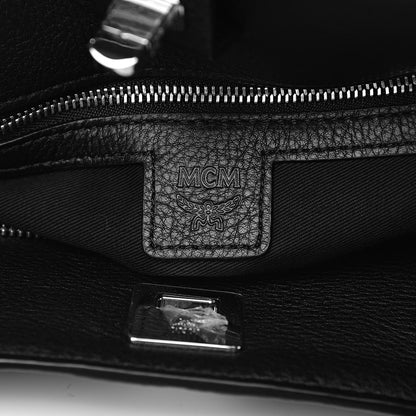 MCM Calfskin Ottomar Monogram Large Essential Tote Black 6 of 10