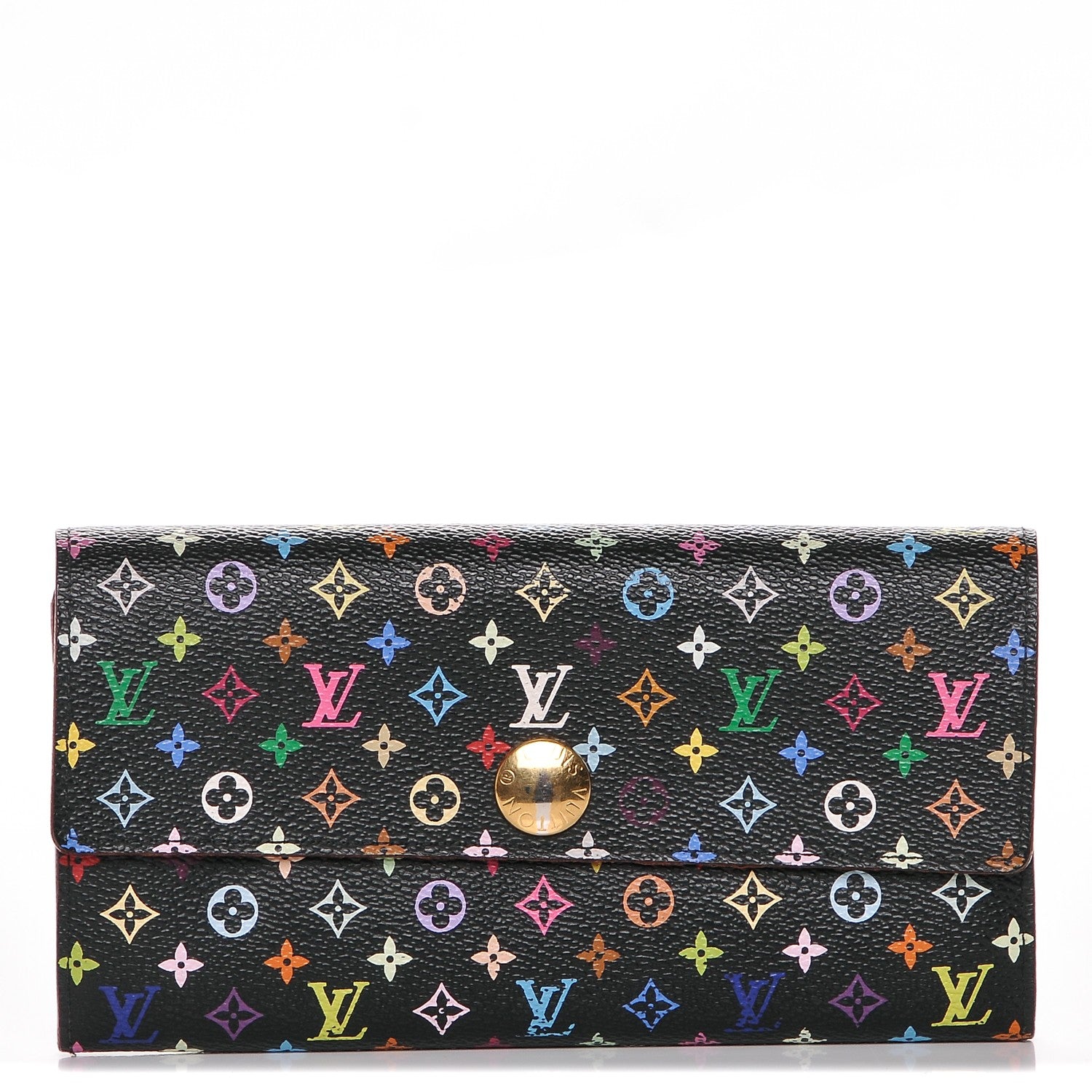 Louis Vuitton Monogram Multicolor Sarah Wallet Black Grenade 1 of 7