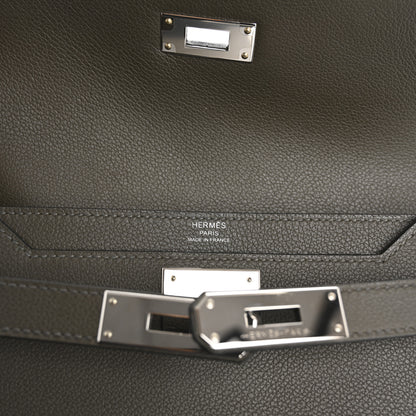 Hermes Evercolor Kelly Depeches 25 Pouch Vert Maquis 6 of 9