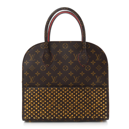 Louis Vuitton Monogram Calf Hair Spikes Iconoclasts Christian Louboutin Tote Red 1 of 8