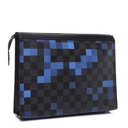 Louis Vuitton Damier Graphite Pixel Toiletry Pouch 26 Blue 2 of 9