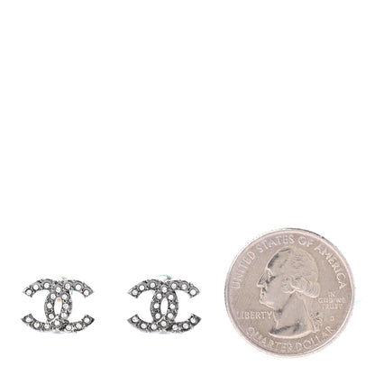 Chanel Ruthenium Crystal CC Earrings 2 of 4