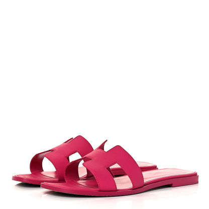 Hermes Epsom Oran Sandals 40 Rouge Azalee 3 of 8