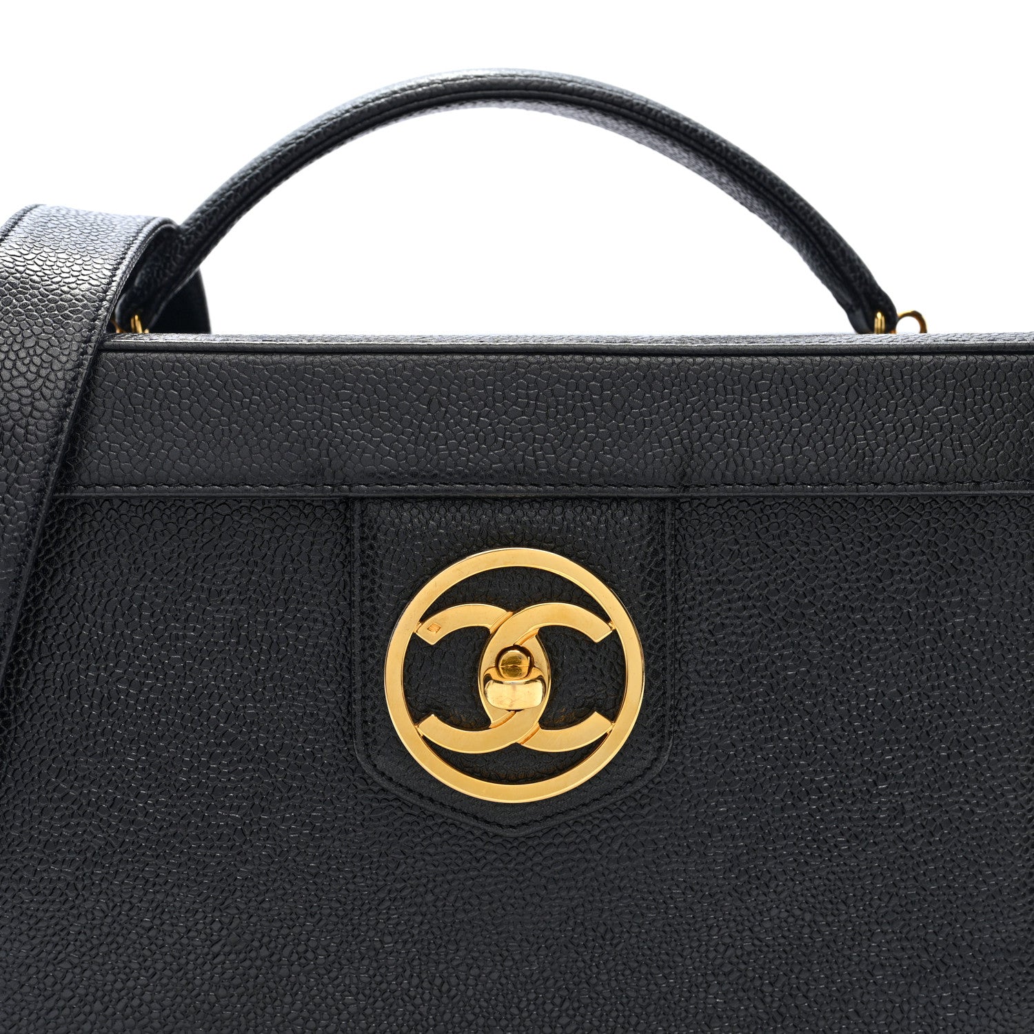 Chanel Caviar Vanity Train Case Black 9 of 11