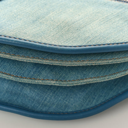 Christian Dior Denim Admit It Hobo Blue 9 of 9