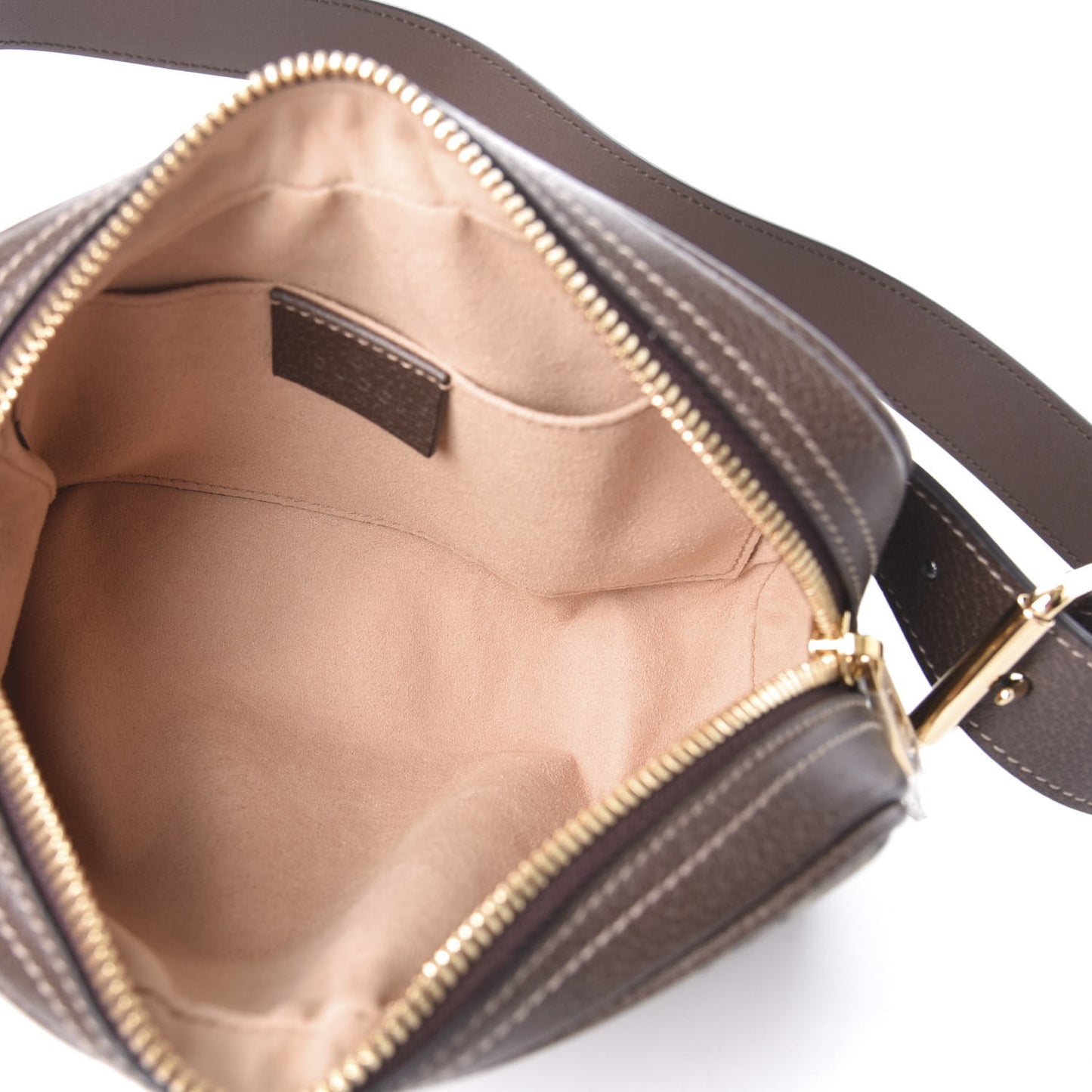 GG Supreme Monogram Web Small Ophidia Belt Bag 85 34 Dark Brown