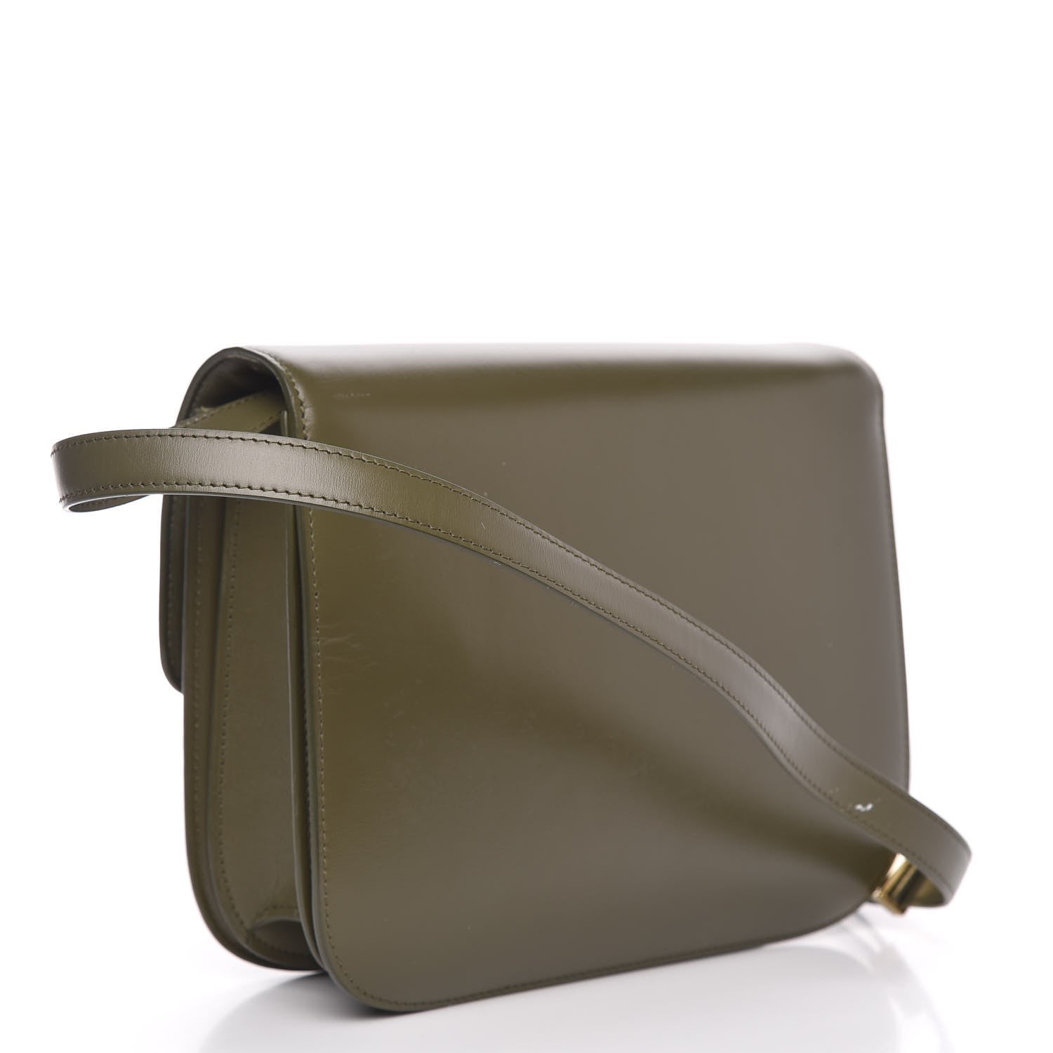 Celine Box Calfskin Medium Classic Box Flap Bag Army Green 3 of 11