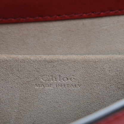 Chloe Calfskin Suede Small Nile Bracelet Bag Intense Red 7 of 11