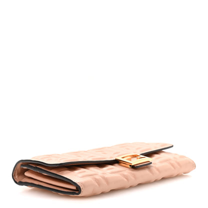 Fendi Nappa Matisse FF Embossed Continental Wallet Rose Quarzo 4 of 8