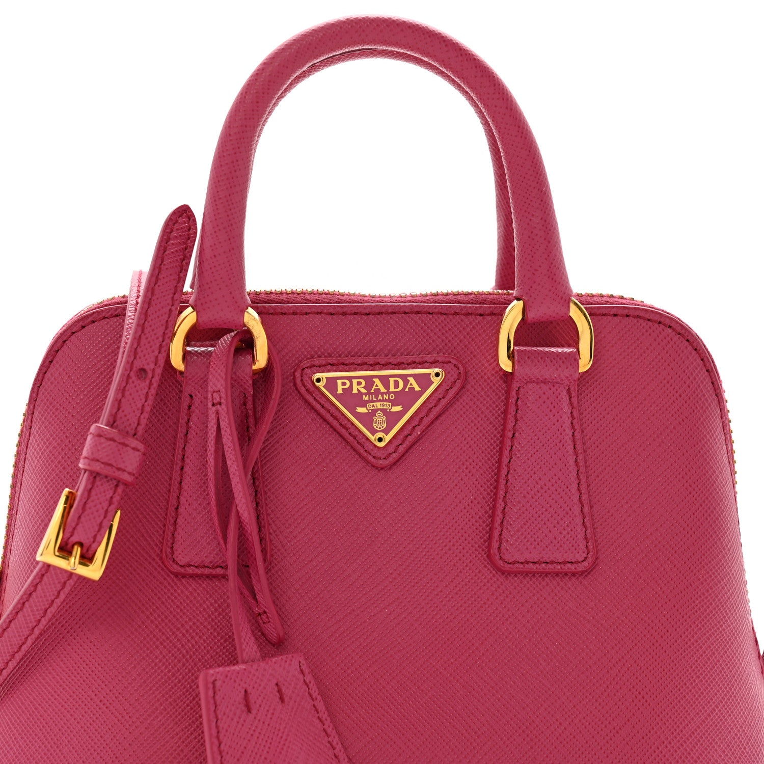 Prada Saffiano Lux Mini Promenade Tote Fuxia 7 of 13