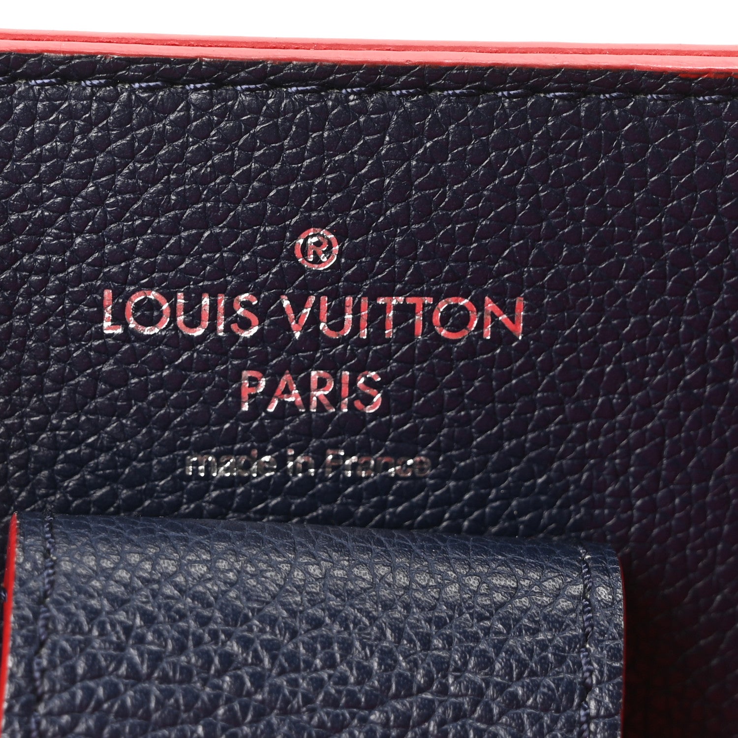 Louis Vuitton Soft Calfskin Braided Lockme Bucket Marine Rouge 6 of 9