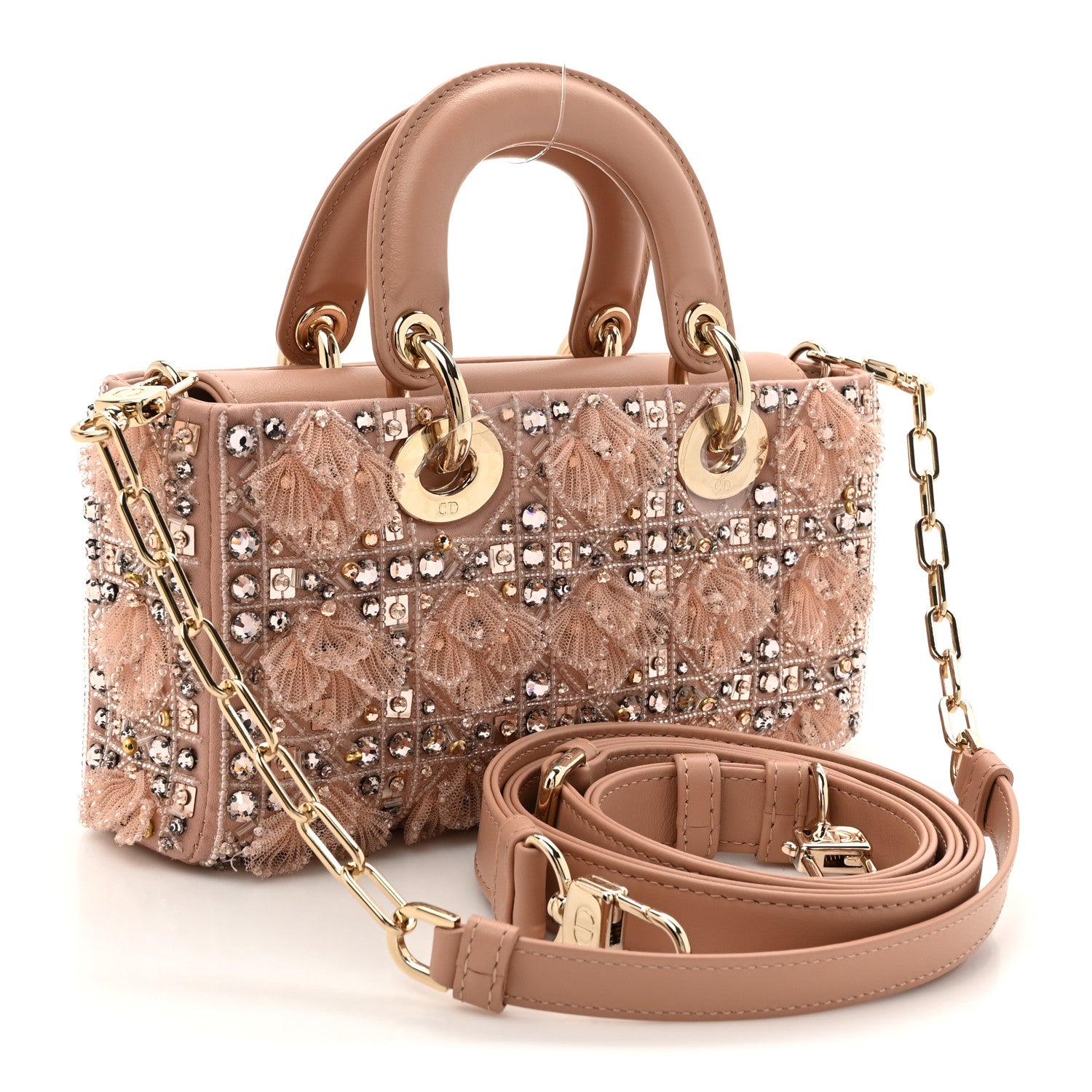 Christian Dior Satin Crystal Bead Embroidered Lady D-Joy Rose Multicolor 2 of 10