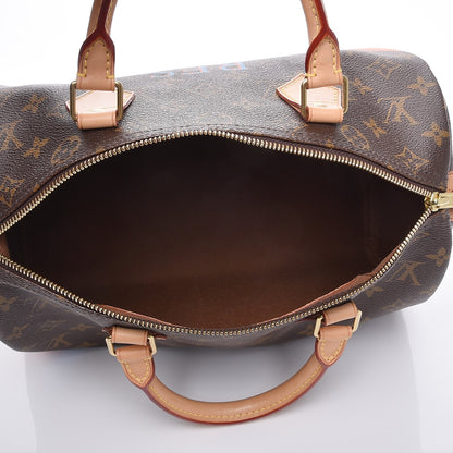 Louis Vuitton Monogram My LV Heritage Speedy 30 Blue Clair Orange 5 of 7
