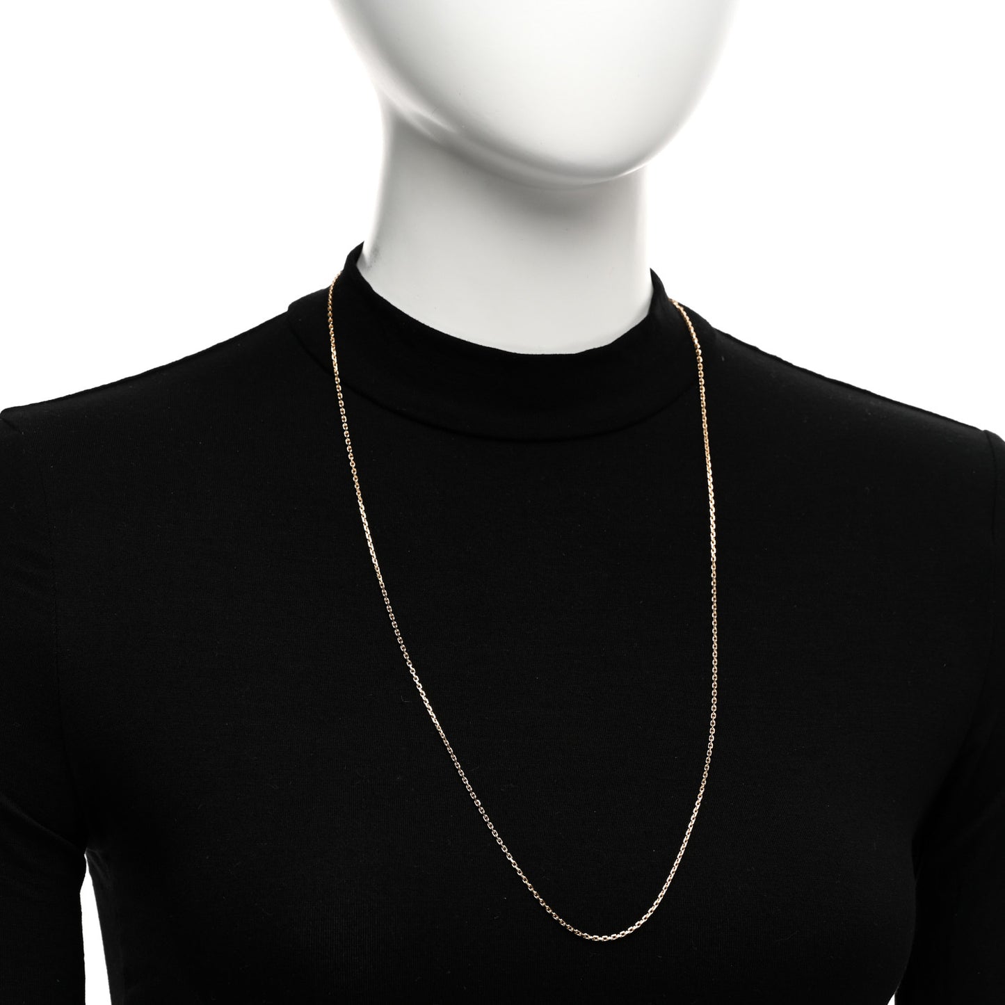 18K Yellow Gold Trace Chain 70cm