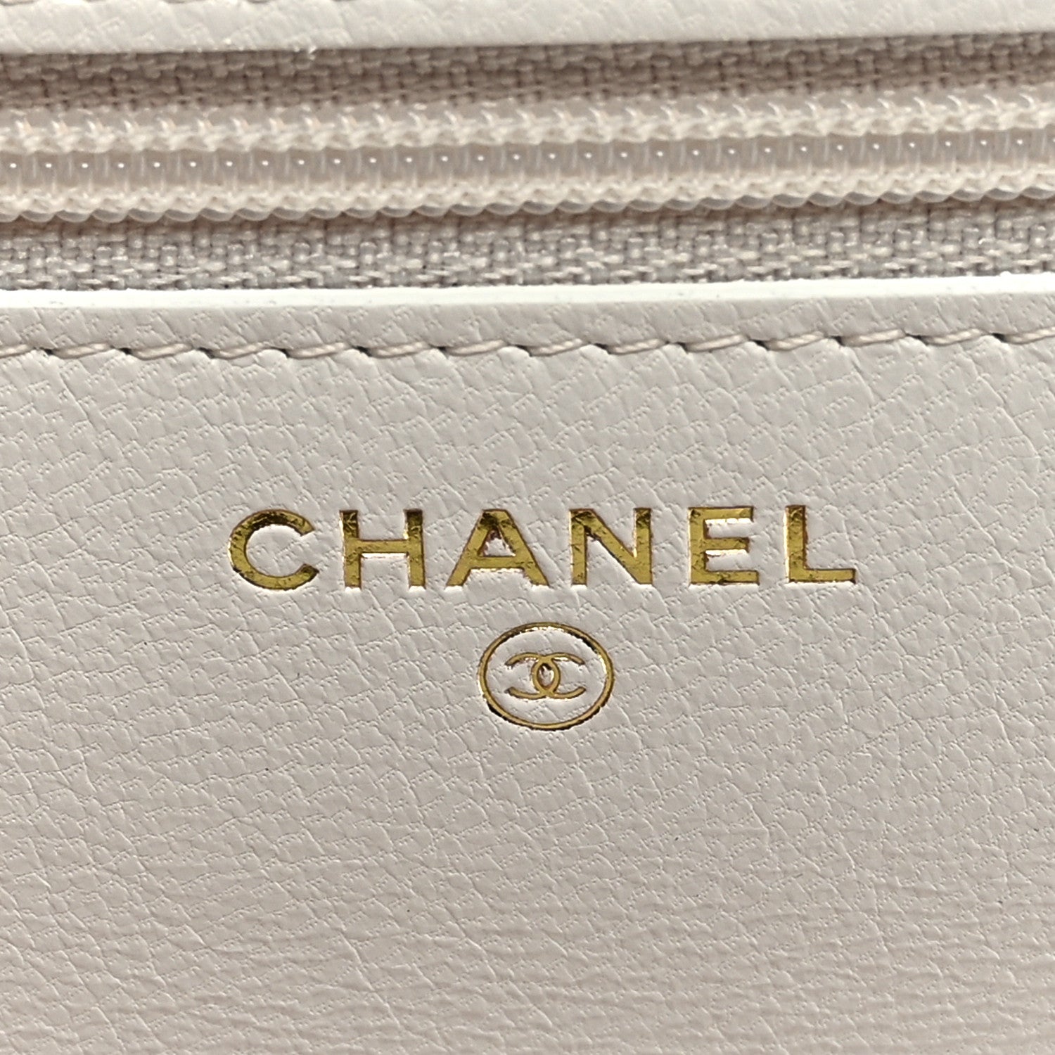 Chanel Goatskin Quilted Timeless CC Wallet On Chain WOC White 6 of 9