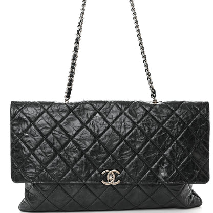 Chanel Metallic Crumpled Calfskin Big Bang Large Flap Bag Black 8 of 15