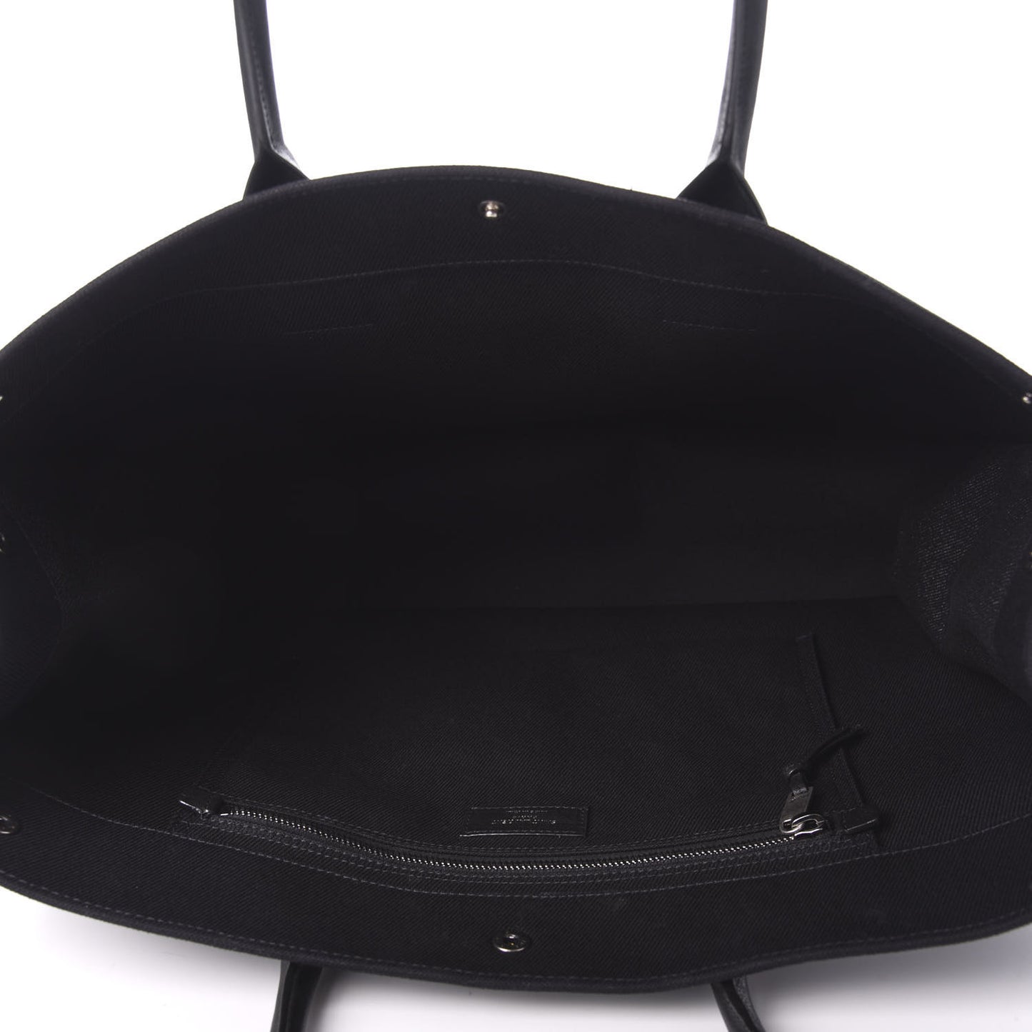 Linen Calfskin Rive Gauche Tote Black