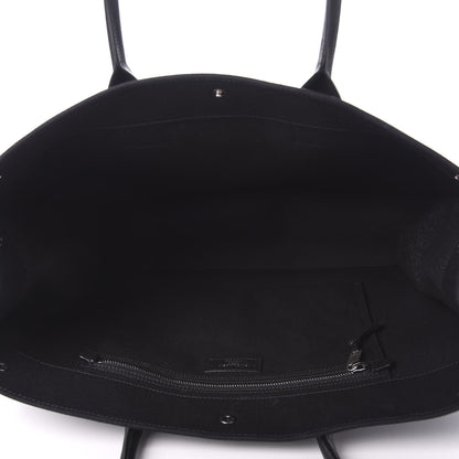 Saint Laurent Linen Calfskin Rive Gauche Tote Black 5 of 9